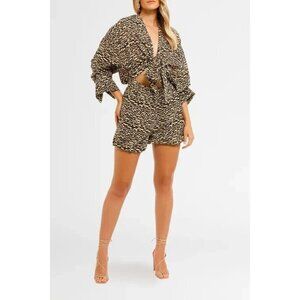 Nanushka Women BNWOT "pearl knot" romper suit shorts size XS "optic wave"